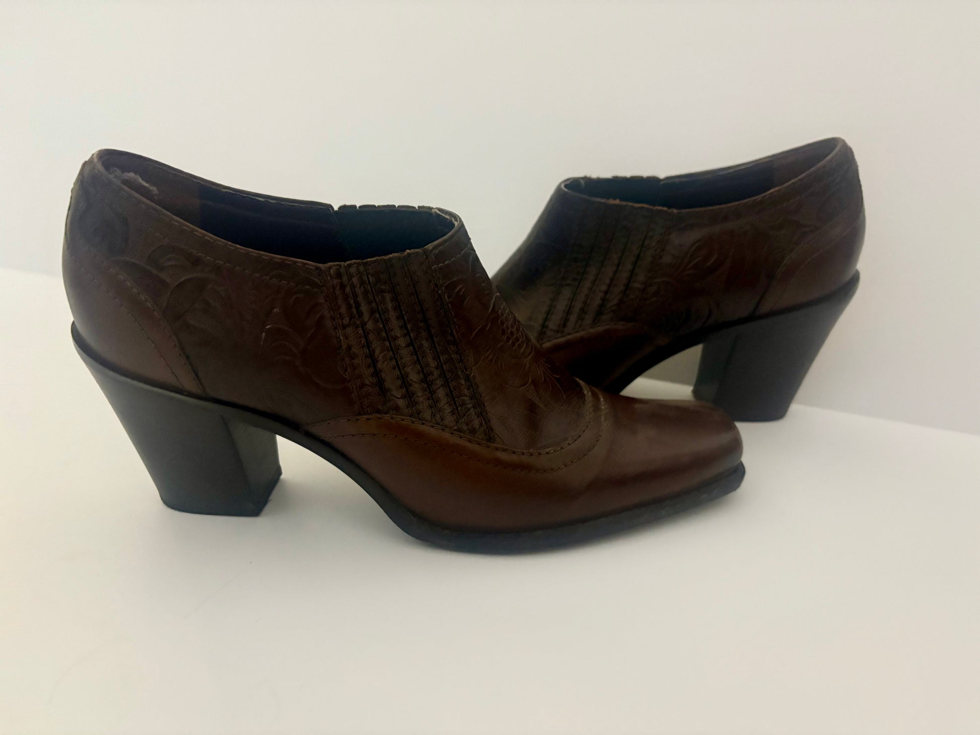 Antonio Melani Embossed Boots - Size 8