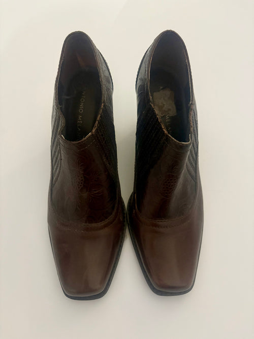 Antonio Melani Embossed Boots - Size 8