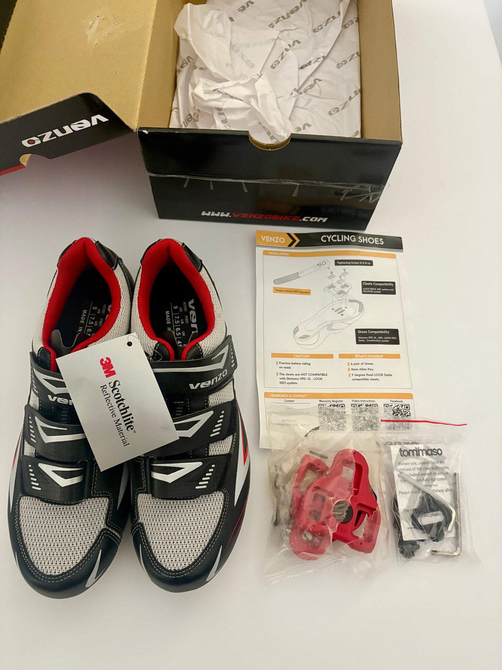 Venzo Cycling Shoes - Size W 9/ M 7.5