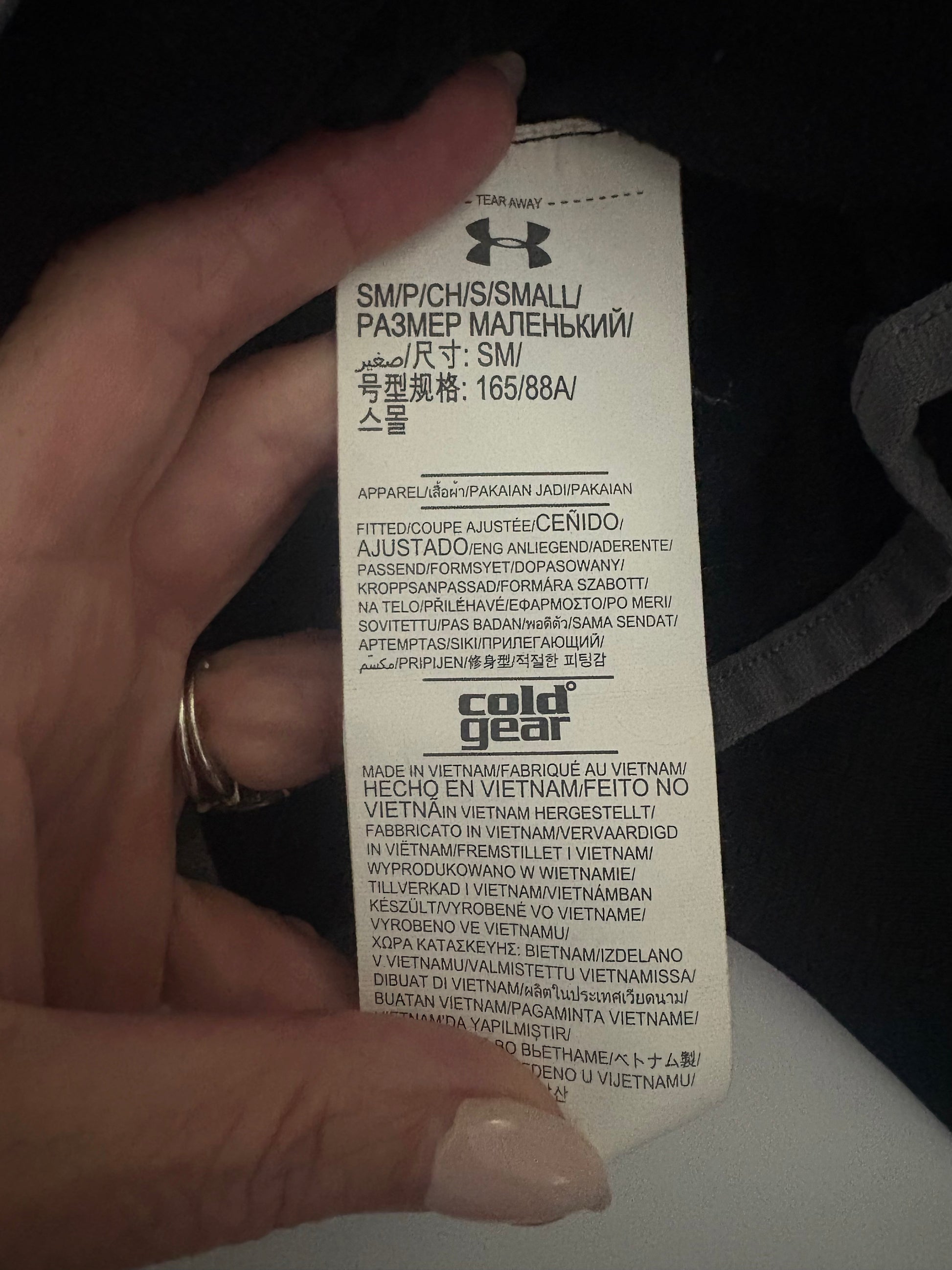 Under Armour Cold Gear Run Hoodie - Size Small